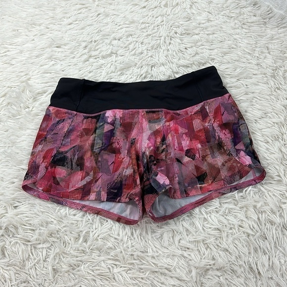 Lululemon Run Times Short II *4" Sun Dazed Multi Pink / Super Dark - Picture 1 of 4